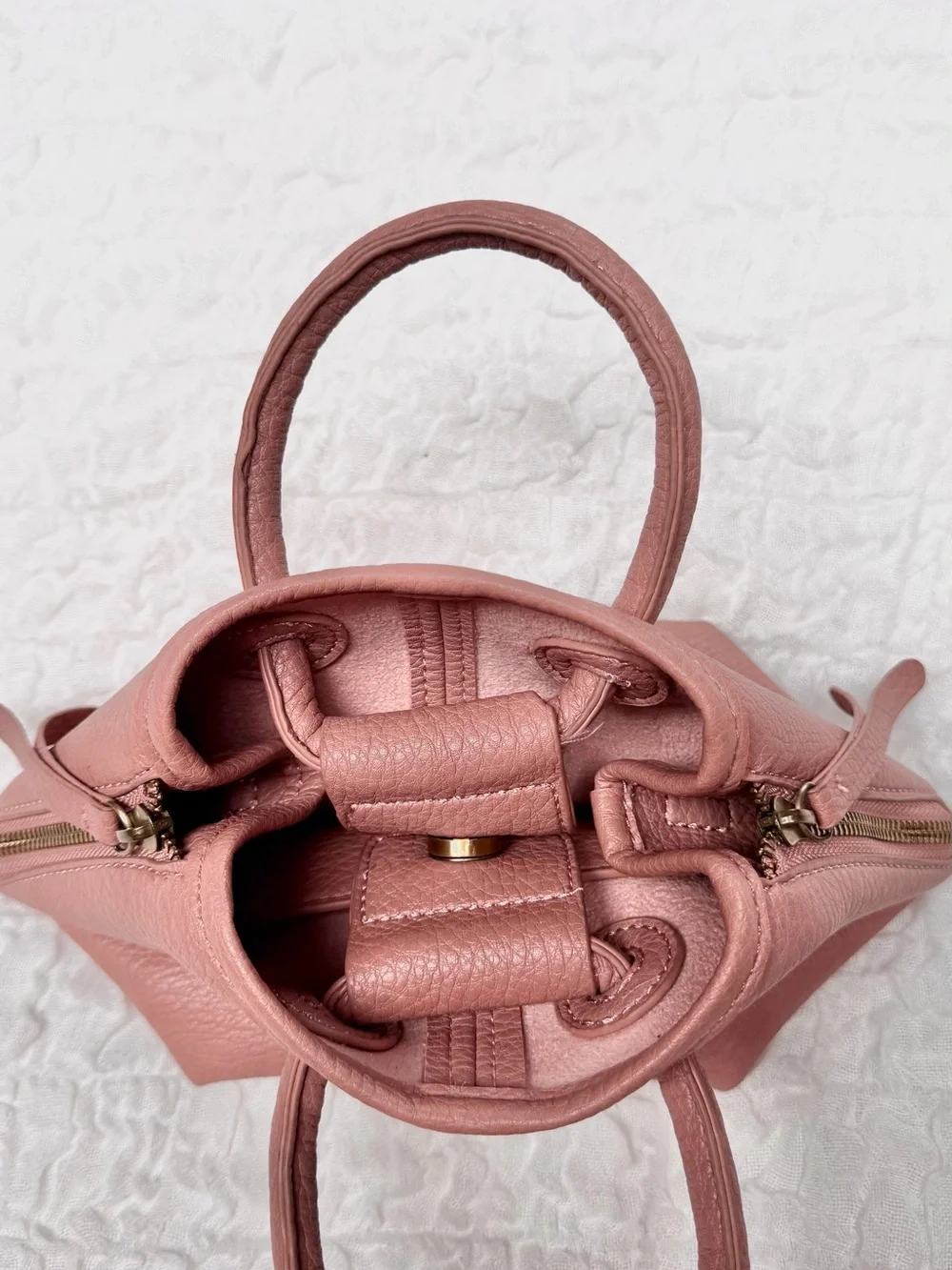 Anthropologie Vegan Leather Mini Bag in a Desert Rose
